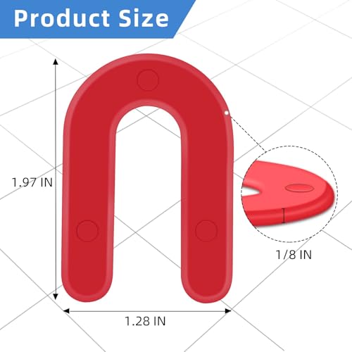 1/8 Inch Plastic Horseshoe Shims U Tile Spacers, Tile Leveling System Tile Spacers, for Tile Leveling System Floor Wall Tile Installation, 300 PCS - size: 1/8"