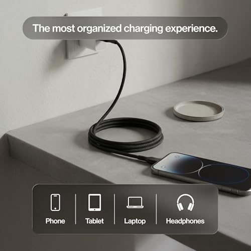 Statik MagStack Pro USB C to USB C Coiling Magnetic Charging Cable,100W | Nylon Braided Tangle-Free Design, Magnetic Coiling, Data Transfer, Compatible with iPhone & Android, 3FT Black, 3 Pack - color: Black, size: 3ft (3 Pack), style: USB-C to USB-C