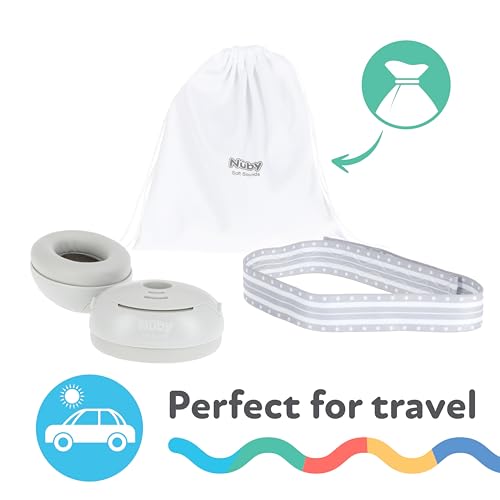 Nuby Soft Sounds Noise-Canceling Earmuffs with Travel Case - color: Gray