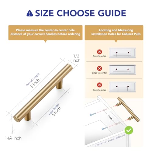 Ravinte Champagne Bronze Cabinet Handles 3 Inch Hole Center 30 Pack - color: Champagne Bronze, size: 3 Inch Hole Center