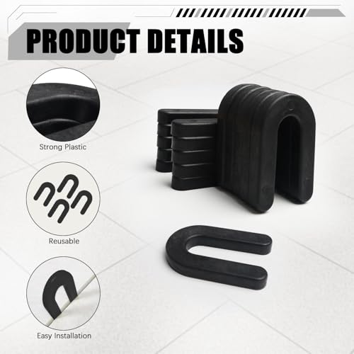 1000 Horseshoe Tile Spacers, 1/4-Inch U-Shaped Plastic Spacers for Tile Leveling System Floor Wall Tile Installation - size: 1/4"-1000 Pcs