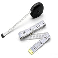 2 Pack Soft Tape Measure Retractable Measuring 60"/150cm Double Scales - color: Black White-2pcs