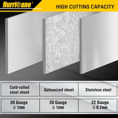 HURRICANE 10 Inch Aviation Tin Snips, Cr-Mo Aviation Snips for Cutting Metal Sheet, Heavy Duty Sheet Metal Cutter Shear, Straight Cut, High Leverage Aviation Snip, Up to 40% Labor Saving - size: 10 Inch High Leverage: Straight Cut
