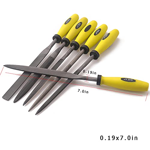 Needle File Set (6 PIECE Set) 5x180mm - color: Carbon Steel, size: 5x180mm
