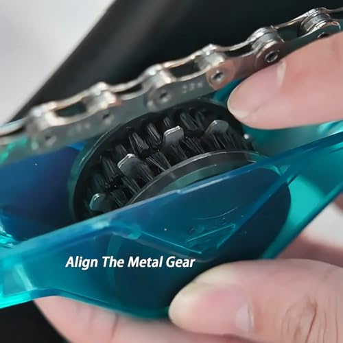 Upgraded Polycarbonate Bike Chain Cleaner Tool – Chain Scrubber with 360° Automatic Brushes, No Chain Removal Drivetrain Maintenance Kit for Mountain Bike,Road Bike,Ebike and Trail Bikes