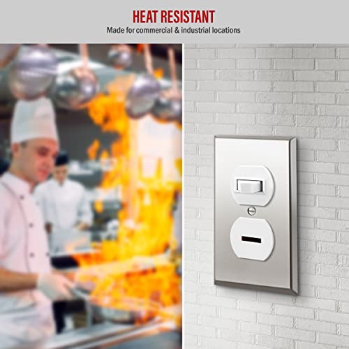 ENERLITES Duplex Receptacle Metal Wall Plate, 1-Gang, Polished Chrome - color: Polished Chrome, size: Standard Size