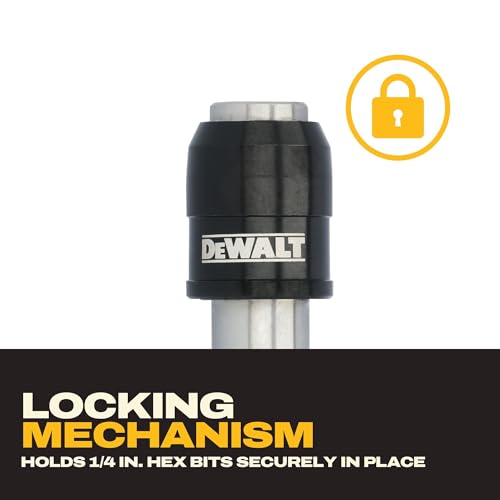 DEWALT Keyring Bit Holder Set 1/4 Inch Hex Bits, Durable Metal Bit Holder Key Chain (DWAFHLDKC5)