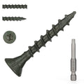 Wood Screws #8 x 1-1/4’’, T25 Star Torx Drive Flat Head Deck Screws, Green, 194Pcs (1lb) - color: Green, size: 8X1-1/4’’