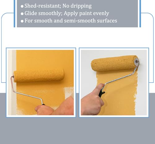 Great Andrew 18 Pack Paint Roller Covers 9 Inch 3/8" Nap - size: 18 PCS, 9-In