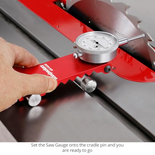 Woodpeckers Table Saw Gauge and Alignment Tool, Auto-Adjusts to Miter Slot, Includes Dial Indicator & Fitted Storage Case - SG-WP