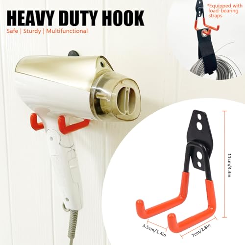 Heavy Duty Garage Storage Hooks 4 Pack Garage Tool Organizer Wall Mount - size: Small