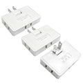 3 Pack Rotating Plug Adapter,2 Prong Flat Outlet Splitter Plug Extender - size: 2 Prong 3 Pack