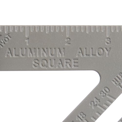 BLACK CANYON 12 Inch Aluminum Rafter Square, Durable Carpenter Tool with 1/8 Inch Graduations for Woodworking - size: 12"