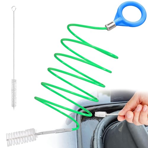 78 Inch Long Auto Sunroof Cleaning Tool with 1 PC 7.9 Inch Drain Brush