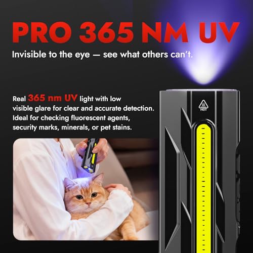 WARSUN T9PRO Pocket Flashlight Rechargeable, 1500 Lumen EDC Flashlight with Magnet Base and Clip, Compact Work Light for Dog Walking, Camping, Car Repair, Home Repair, Power Outages and Everyday Carry