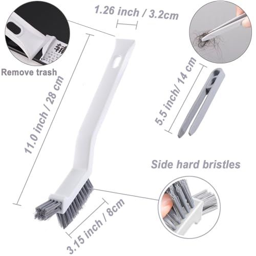 Cleaning Brush Kit, Flexible Drain Cleaning Brush, Drain Hair Removal Tool, Cleaner Brush for Bathroom, Toilet Rim, Sewer Drain, Tile Grout, Sink, Crevice, Pipe