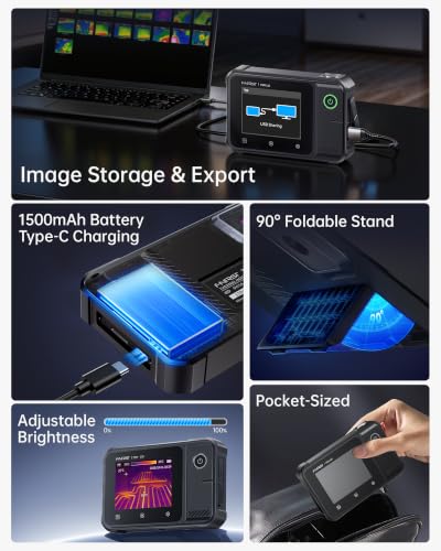FNIRSI TDM-120 Thermal Imaging 120x90 IR Resolution, -4°F–752°F Temp - color: Thermal Imager