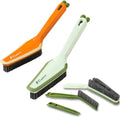3-in-1 Detail Cleaning Brush, Crevice Grout Brush, 2PCS - color: Green and Orange