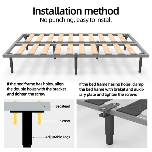 6PCS (7"-13.5") Adjustable Metal Bed Frame Support Legs - color: 6pack (7"-13.5") Metal