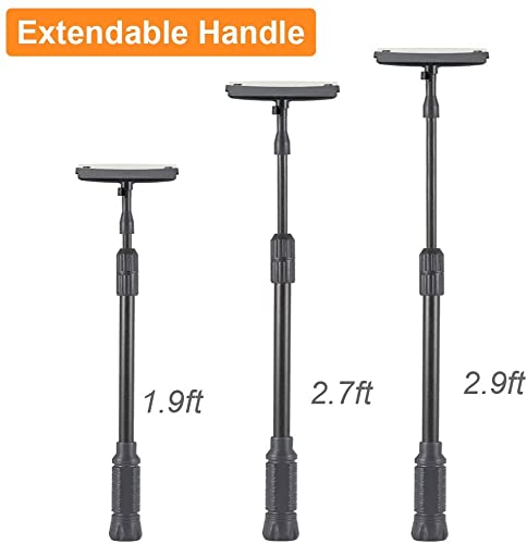 hygger Fish Tank Cleaner 6 in 1 Aquarium Cleaning Tool Kit Al-gae Scraper Scrubber Pad Sponge Tube Brush Gravel Rake Fish Net Telescopic Handle for Saltwater Freshwater
