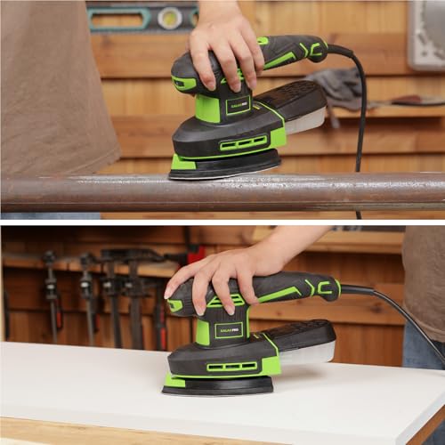 GALAX PRO 2-in-1 Cordled Sheet/Detail Sander 250W, 12 Pcs Sandpapers - style: Corded 2-in-1 Sheet Sanders/Detail Sanders