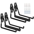 4 Pack Garage Hooks Heavy Duty, 7.4 inch Large Square Utility Hooks