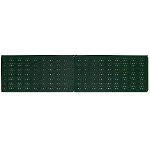 Wall Control Pegboard Rack Horizontal Metal Pegboard Garage Tool Storage Pack - Two 32-Inch Wide x 16-Inch Tall Easy To Install Peg Boards (Green) - color: Green