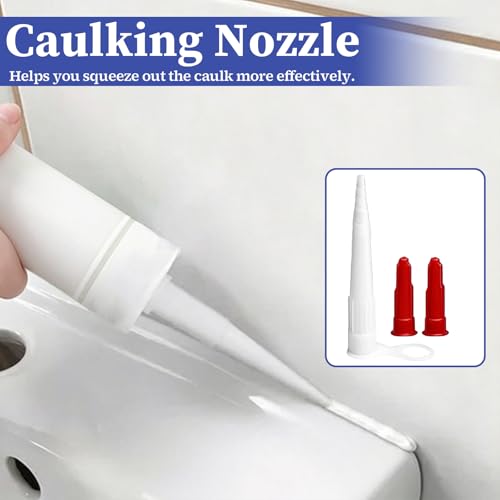 22pcs Caulking Tool Kit-Caulk Finishing Tool, Caulk Remover Tool and Caulk Nozzle Tip for Gap Bathroom Kitchen Toilet Caulking Gap Filling, Suitable for Professionals and DIYer