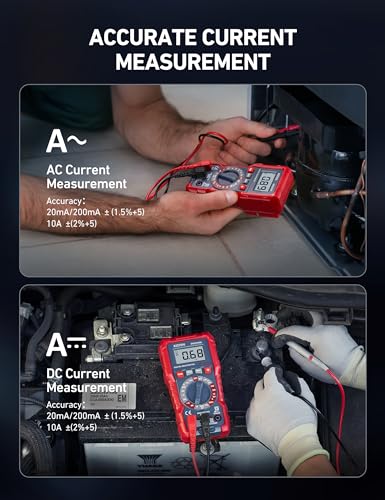 AstroAI Digital Multimeter Voltage Tester, TRMS 2000 Counts Volt Meter; Fast and Accurately Measures AC/DC Voltage & Current, Resistance, Diode, Continuity and NCV (DM200M)