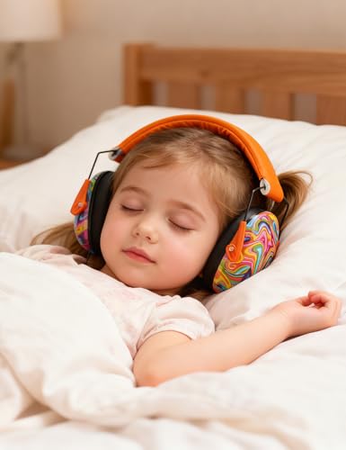 Kids Noise Canceling Earmuffs, 25-30dB Noise Reduction Ear Protection, Adjustable Headband Concert Fireworks, Autism - color: Csyr