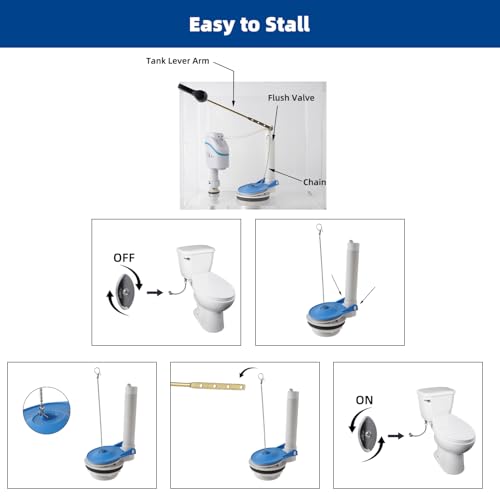 3-Inch Large Toilet Flapper Replacement Kits Compatible with Gerber 99-788 - style: Compatible with 3" Gerber 99-788