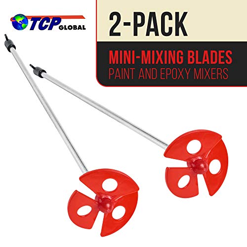 TCP Global Paint Mixer Attachment (Set of 2) - 10" Drill Paddle Mixer
