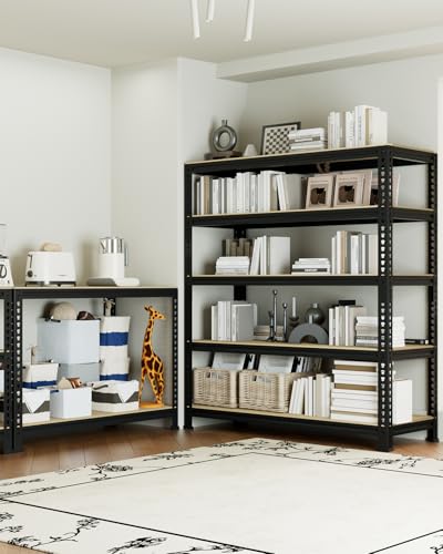 PrimeZone 5-Tier Garage Storage Shelves, Adjustable Metal Shelving, Black - size: 32"W x 16"D x 63"H