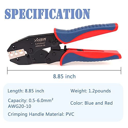 Wire Crimper for Heat Shrink Wire Connctors,Zhushan 20-10 AWG Heat Shrink Crimping Tool with 250pcs Electrical Wire Connectors,Ring Fork Buut Splice - style: Heat Shrink Crimping Tool(250pcs)