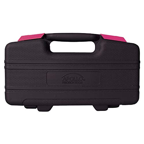 Apollo Tools 39 Piece General Household Tool Set, Pink DT9706P - color: Pink, size: 39-Piece (with Slip Joint Pliers + Scissors)