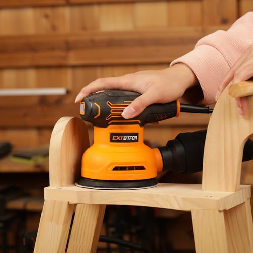 5" Orbital Sander,300W 5000-12000OPM Variable Speed 20 Sandpapers - style: Dust bag