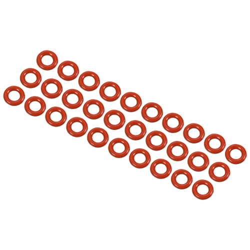 M METERXITY 30 Pack Silicone O-Rings - Garden Water Hose Rubber Sealing Gasket Ring, Soft & Elastic, Apply to Outdoor (2mmx4mmx1mm, Red) - size: 2mmx4mmx1mm