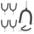 HUHOLE 6 Pack Screw in U Hooks Garage Storage Organizers - style: HD U Hook 6PC