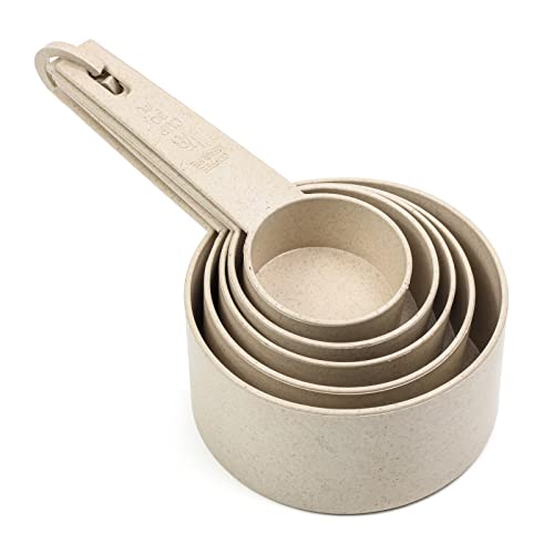 Beille Cream Wheat Straw 10PC Measuring Cups Spoons Set
