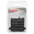 #10 X 1-1/2" Black Screw,Flat Head Phillips Wood Screw, Electroplating Black Carbon Steel, #10 X 1-1/2-Inch, 50Pcs - color: Black Zinc Plated Screws, size: #10 x 1-1/2"