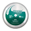 TOMAX 12 Inch 60 Tooth Industrial Level Steel and Ferrous Metal Saw Blade with 1 Inch Arbor - size: 12" 60T
