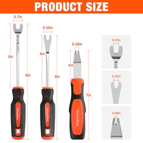 ValueMax 3Pcs Trim Removal Tool and Staple Remover Set