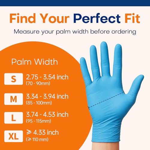 Supmedic Medical Soft Max Nitrile Exam Gloves Powder-Free Disposable 100 Ct - color: Blue (X-large)
