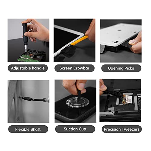 JAKEMY Professional Screwdriver Set for Electronics Repair, Computer Screwdriver Kit with 126 Magnetic Precision Bit Set and Opening Tool Kit for Laptop, MacBook, iPhone, Tablet, Watch, Modding, DIY - color: Jm164 - 164 in 1