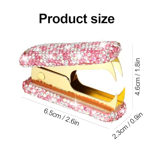 MultiBey Bling Acrylic Staple Remover with Metal Jaws, Pink - color: Pink