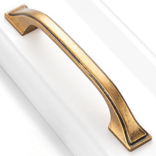 Antique Brass Cabinet Pulls 3-3/4 Inch Drawer Pulls 10 Pack 8222 - color: Antique Brass, size: 3-3/4 Inches, style: 10 Pack Arch Pull