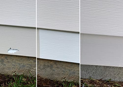 Mendyl Vinyl and Stucco Siding Repair Kit - Cover Any Cracks Holes or Blemishes - White Durable Self-Adhesive Paintable Vinyl Siding Patch Cut to Fit and Cover Any Cracks - 2 Patches (2)