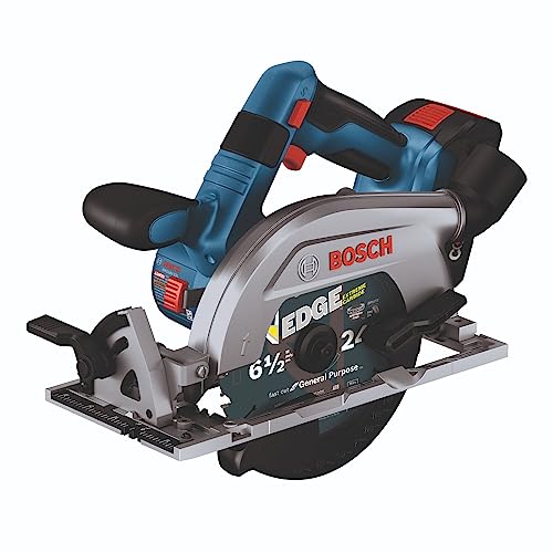 BOSCH GKS18V-22LB25 18V Brushless Blade-Left 6-1/2 In. Circular Saw Kit with (2) CORE18V 4 Ah Advanced Power Batteries - style: Blade-Left w/ Battery Kit