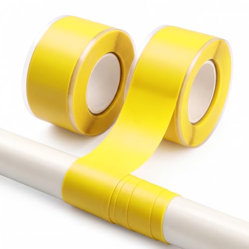 Self Fusing Silicone Tape 2 Rolls Emergency Plumbing Repair 1 In x 10 Ft - color: Yellow