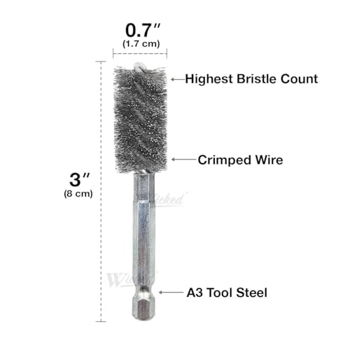 WICKED Professional ID Copper Tube Pipe Cleaner Replacement Brushes (1/2” (6-Pack)) - style: 1/2” (6-Pack)